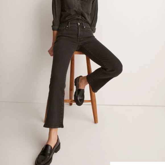 Madewell Denim - MADEWELL Kick Out Crop Jeans - Starkey Wash